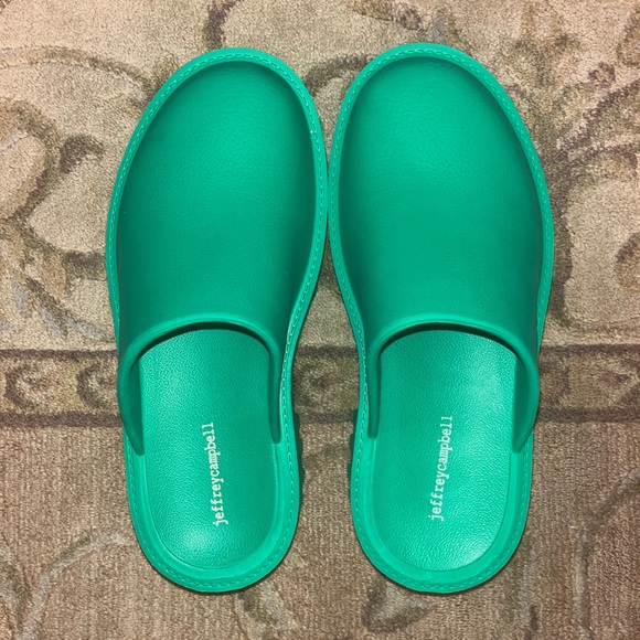 Jeffery Campbell Clogge Clogs Green Slip On - Picture 2 of 11